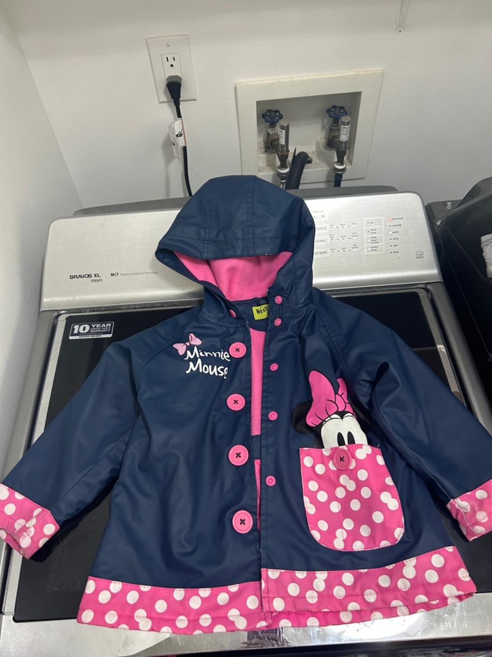 Free W/Bundle Western Chief Navy & Pink Minnie Mouse Raincoat